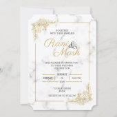 Luxe Marmeren bruiloft uitnodiging (Voorkant)