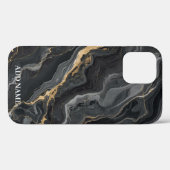 Luxe marmeren design Hoesje – Jouw naam toevoegen (Achterkant (horizontaal))