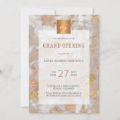 Luxe marmeren gouden schoonheidssalon grand openin kaart (Voorkant)
