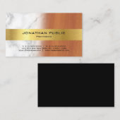 Luxe marmeren hout goud elegante professional visitekaartje (Voorkant / Achterkant)