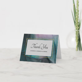 Luxe Marmeren Ink Wash Bedankt met namen