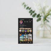 LUXE Marmeren Instagram QR-code Visitekaartje (Staand voorkant)