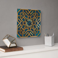 Luxe Marmeren kunst Deco Blauw Goud Griekse Sleute