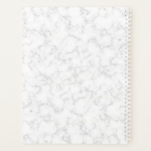 Luxe Marmeren Luxe Roos Gold Designer Planner (Achterkant)