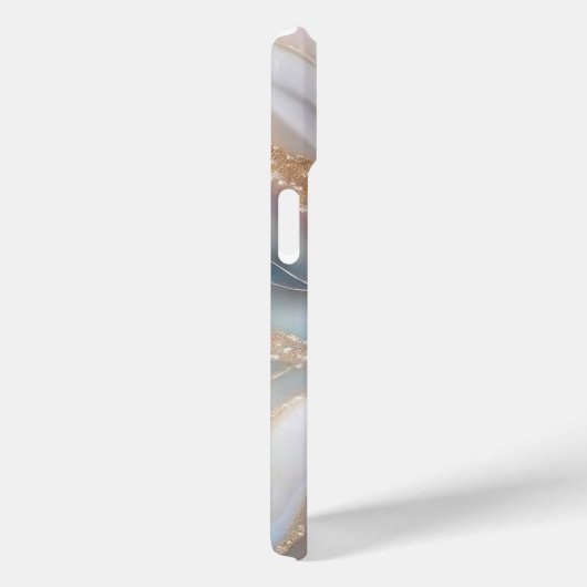 Luxe Marmeren Moeder van Parel Gouden Aderen Monog Case-Mate iPhone Case (Achterkant / Rechts)