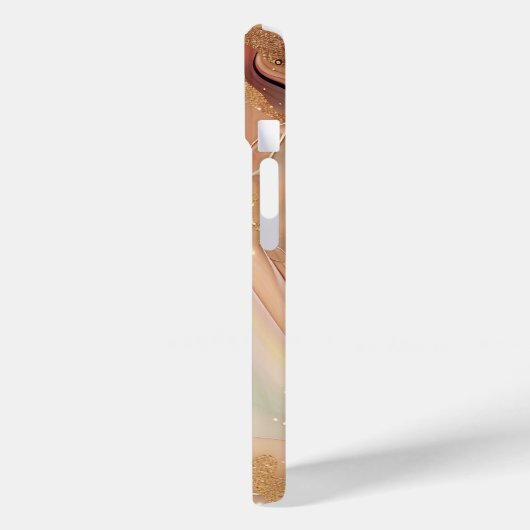 Luxe Marmeren Moeder van Parel Gouden Aderen Monog Case-Mate iPhone Case (Achterkant / Links)