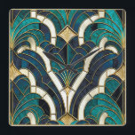 Luxe Marmeren Mozaïek Art Deco Blauw Goud & Blauwg Vierkante Klok<br><div class="desc">Voeg een vleugje moderne elegantie en Art Deco-luxe toe aan uw ruimte met deze prachtige wandklok. Met een marmeren mozaïektextuur in rijk blauw, goud en blauwgroen tinten, combineert dit uurwerk retro charme met hedendaagse sophisticatie. Ingewikkelde damast bloemen, Grieks sleutel mandala patronen, en meander grenzen creëer een stijlvolle, tijdloze look, terwijl...</div>