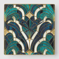 Luxe Marmeren Mozaïek Art Deco Blauw Goud & Blauwg