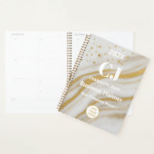 Luxe Marmeren Zakelijk Monogram 2026 Planner (Display)