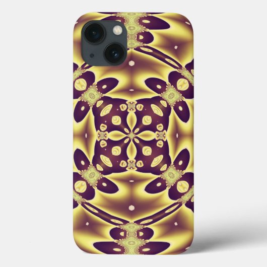 Luxe Marokkaans Goud Paars Abstract Patroon Case-Mate iPhone Case (Achterkant)