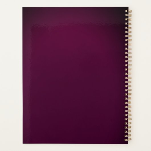 Luxe Maroon & Goud Wedding Planner Boek (Achterkant)