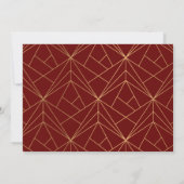 Luxe Maroon Rood Goud | Kwaststreek 2 Foto Save The Date (Achterkant)