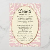 Luxe Matisse Roos Goud Rond Lijst Folie Uitnodiging (Voorkant)