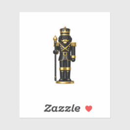 Luxe matte zwarte gouden notenkraker sticker execu