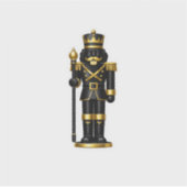 Luxe matte zwarte gouden notenkraker sticker execu (Voorkant)