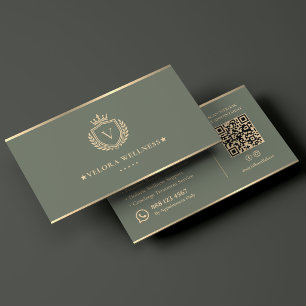 Luxe Med Spa Wellness Therapeut Crest Sage Visitekaartje