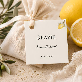 Luxe Mediterraanse Citroen Bedankjes Labels