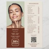 Luxe Medspa Service Menu Flyer Sjabloon (Achterkant)