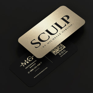 Luxe MedSpa Zwart Sculp Nepgoud Visitekaartje