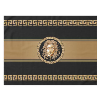 Luxe Medusa Black & Gold Tablecloth Tafelkleed