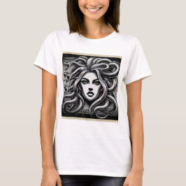 Luxe Medusa Kunst T-shirt