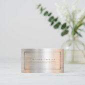 luxe merk geborsteld goud zilver Metallic Gold Visitekaartje (Staand voorkant)