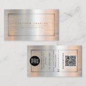 luxe merk geborsteld goud zilver Metallic Gold Visitekaartje (Voorkant / Achterkant)