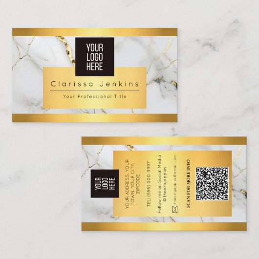 luxe merk Mable en goud finance professional Visitekaartje (Voorkant / Achterkant)