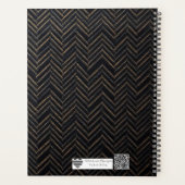 Luxe merk visgraat | Subtiele folie pinstripe Planner (Achterkant)