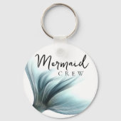 Luxe Mermaid Crew | Blauwgroen bruidsmaïde Turquoi Sleutelhanger (Voorkant)