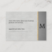 Luxe met Gold Trim / Monogram Afsprakenkaartje (Achterkant)