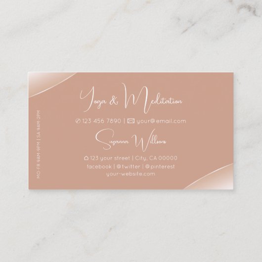 Luxe met Rozen gouden decor sprankelende juwelen Visitekaartje (Achterkant)