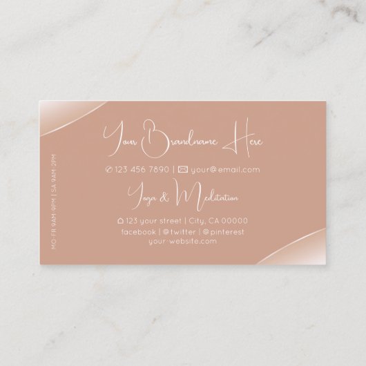 Luxe met Rozen gouden decorjuwelen en foto Visitekaartje (Achterkant)