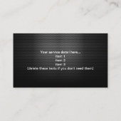 Luxe Metalen achtergrondlimieten & autoservice Visitekaartje (Achterkant)