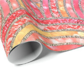 Luxe metalen Folie Glitter Pink Gold Stippen Circu Cadeaupapier (Rol Hoek)