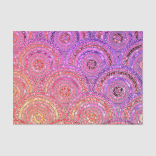 Luxe metalen Folie Glitter Pink Gold Stippen Circu Tissuepapier (Voorkant)