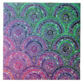 Luxe metalen Folie Glitter roze groene Stippen Cir Tegeltje (Voorkant)