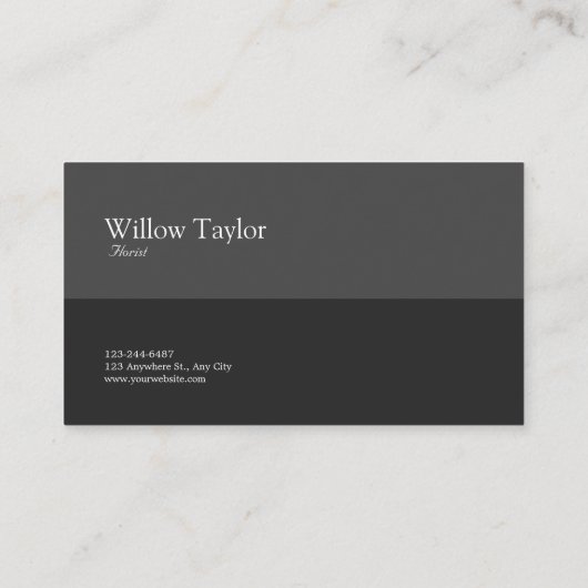 Luxe Metallic Bloemen Brons en Marmer Visitekaartje (Achterkant)