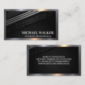 Luxe Metallic Gestreepte en Gevlekte Visitekaartje (Voorkant / Achterkant)