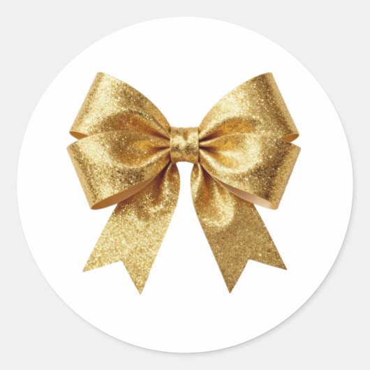 Luxe Metallic Glans Boog Ronde Sticker (Voorkant)