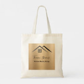 Luxe Metallic Gold Real Estate Canvas tas (Achterkant)