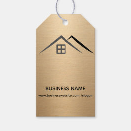 Luxe Metallic Gold Real Estate Gift Labels Cadeaulabel