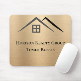 Luxe Metallic Gold Real Estate Mousepad Muismat