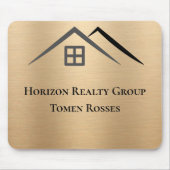 Luxe Metallic Gold Real Estate Mousepad Muismat (Voorkant)