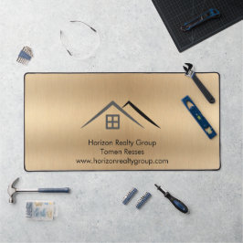 Luxe Metallic Gold Vastgoed Bureaumat