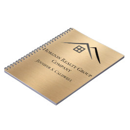 Luxe Metallic Gold Vastgoed Notitieboek