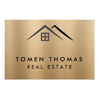 Luxe Metallic Gold Vastgoed Perfect Poster