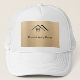 Luxe Metallic Gold Vastgoed Trucker Pet