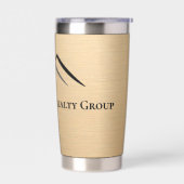 Luxe Metallic Gold Vastgoedflessen Geïsoleerde Drinkbeker (Links)