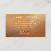 Luxe Metallic Goud Mode Stylist Visitekaartje (Achterkant)